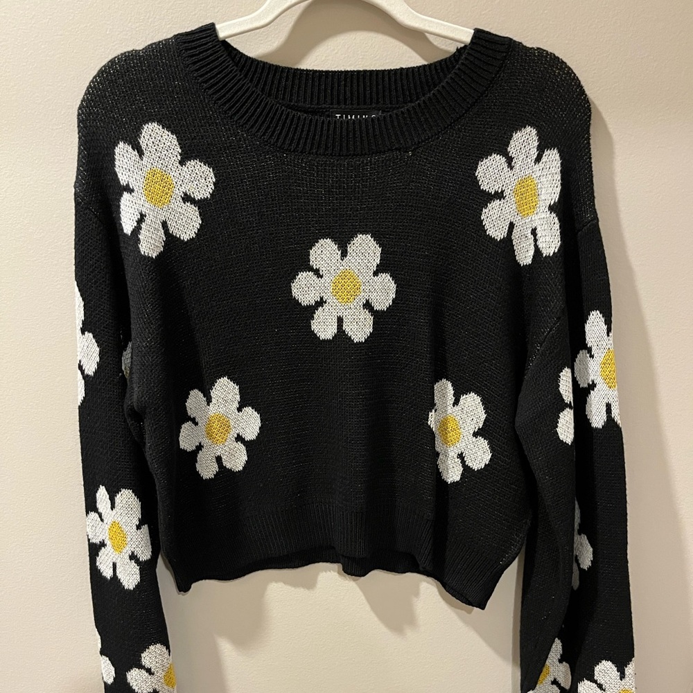 Cropped Floral sweater
